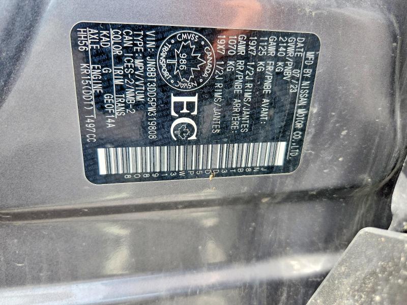 Продажа на аукционе авто 2023 Nissan Rogue, vin: JN8BT3DD5PW319808, номер лота: 59666286