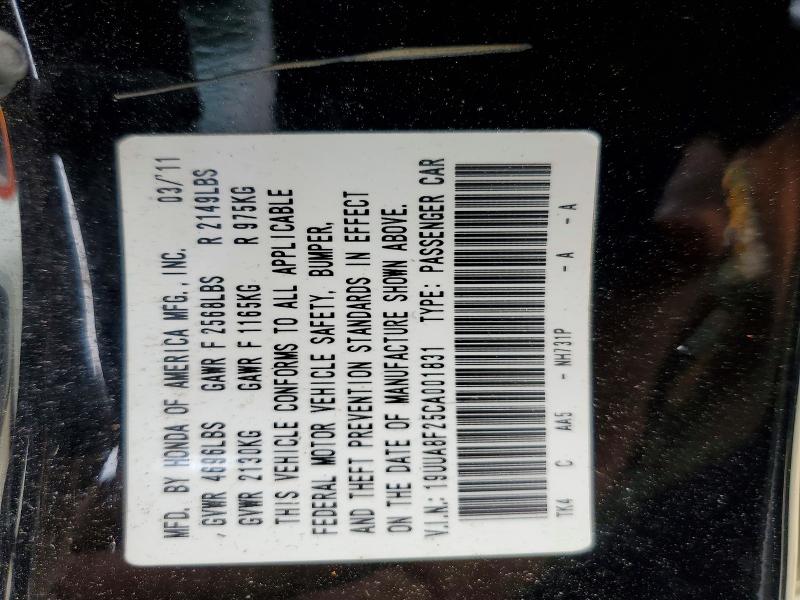 Aukcja sprzedaży 2012 Acura Tl, vin: 19UUA8F25CA001831, numer aukcji: 61041126