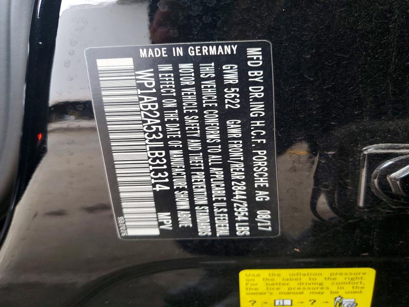 59730406 :رقم المزاد ، WP1AB2A53JLB31314 vin ، 2018 Porsche Macan مزاد بيع