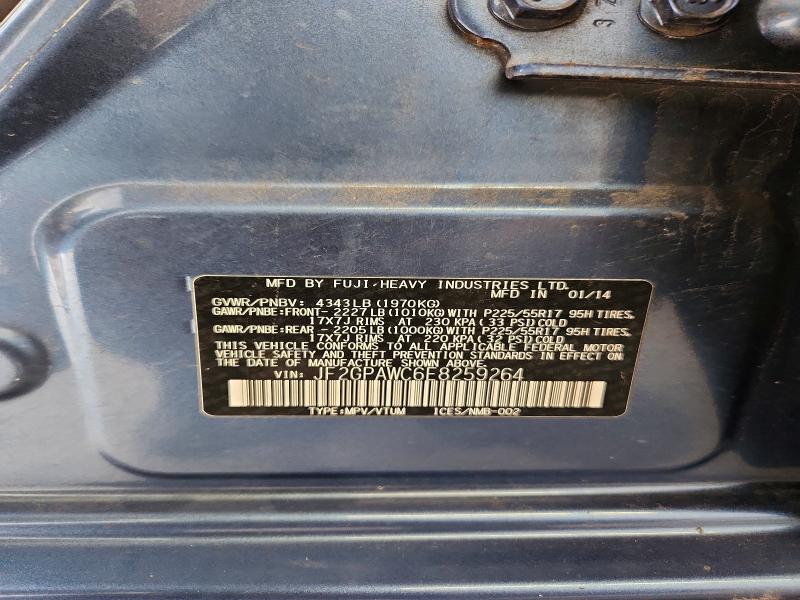 61327396 :رقم المزاد ، JF2GPAWC6E8259264 vin ، 2014 Subaru Xv Crosstrek مزاد بيع
