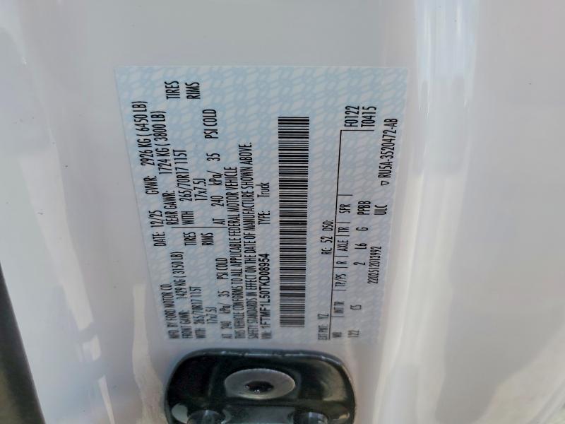 62469026 :رقم المزاد ، 1FTMF1L50TKD08954 vin ، 2026 Ford F150 مزاد بيع
