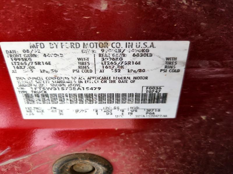 Aukcja sprzedaży 2003 Ford F350, vin: 1FTSW31S73EA15479, numer aukcji: 61058946