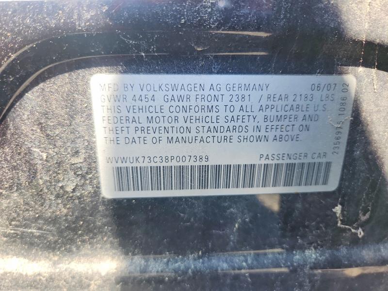 Продажа на аукционе авто 2008 Volkswagen Passat, vin: WVWUK73C38P007389, номер лота: 77250125