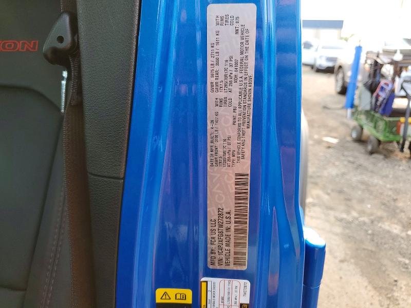 Aukcja sprzedaży 2026 Jeep Wrangler, vin: 1C4PJXFG8TW272872, numer aukcji: 60776196