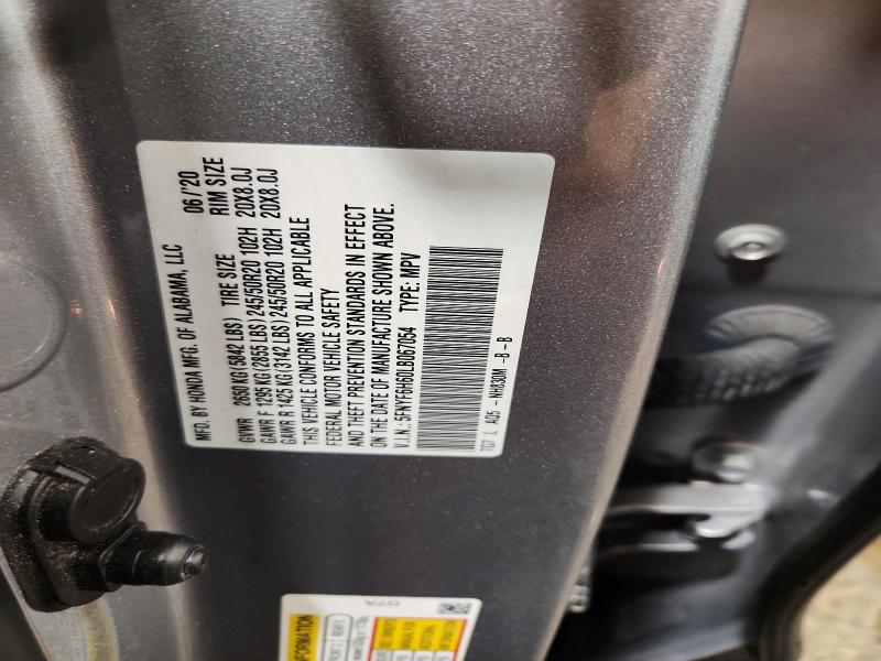 Aukcja sprzedaży 2020 Honda Pilot, vin: 5FNYF6H60LB067054, numer aukcji: 60379536
