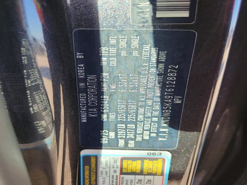 Продаж на аукціоні авто 2026 Kia Carnival, vin: KNDNB5KA9T6128872, номер лоту: 62222306