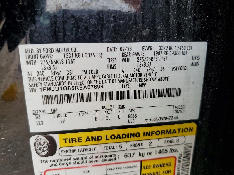 Aukcja sprzedaży 2024 Ford Expedition, vin: 1FMJU1G85REA07693, numer aukcji: 60583346
