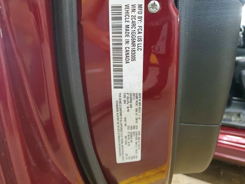 63190506 :رقم المزاد ، 2C4RC1GG6NR183005 vin ، 2022 Chrysler Pacifica مزاد بيع