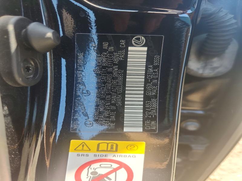 Продажа на аукционе авто 2018 Lexus Es, vin: 58ABK1GG0JU088512, номер лота: 60778366