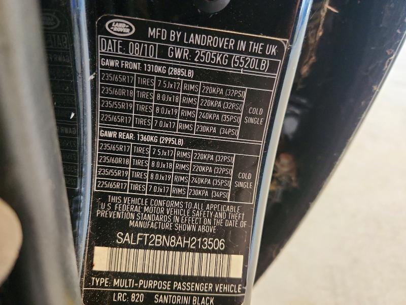 Продажа на аукционе авто 2010 Land Rover Lr2, vin: SALFT2BN8AH213506, номер лота: 61169006