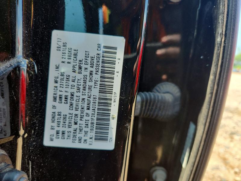 2018 Acura Tlx მანქანა იყიდება აუქციონზე, vin: 19UUB1F3XJA008087, აუქციონის ნომერი: 61774266