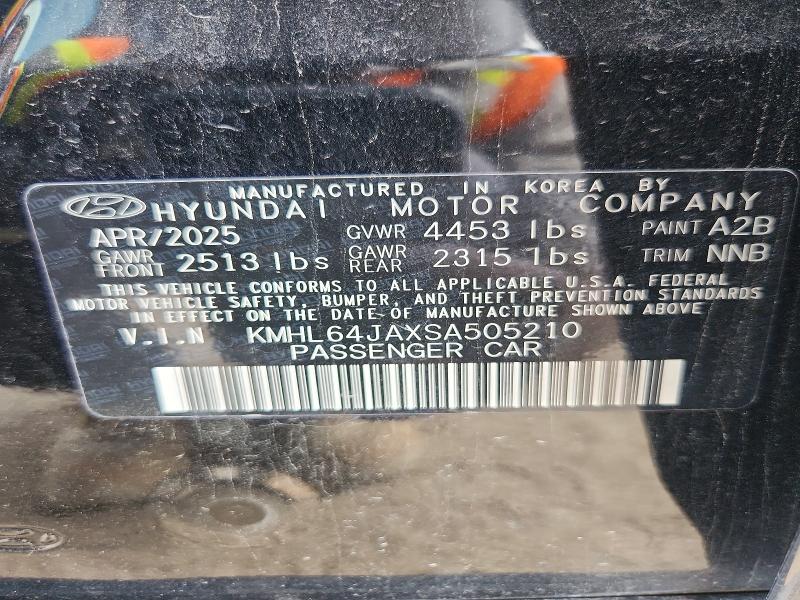2025 Hyundai Sonata მანქანა იყიდება აუქციონზე, vin: KMHL64JAXSA505210, აუქციონის ნომერი: 59722116