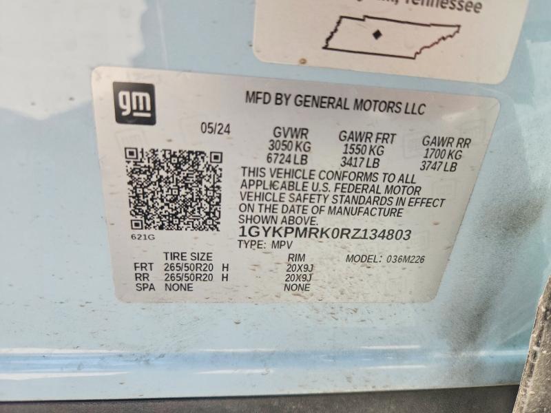 Продажа на аукционе авто 2024 Cadillac Lyriq, vin: 1GYKPMRK0RZ134803, номер лота: 60372226