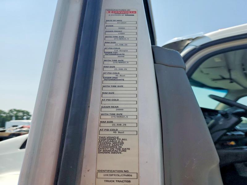61511336 :رقم المزاد ، 1XKZDP9X5LJ396806 vin ، 2020 Kenworth Construction مزاد بيع