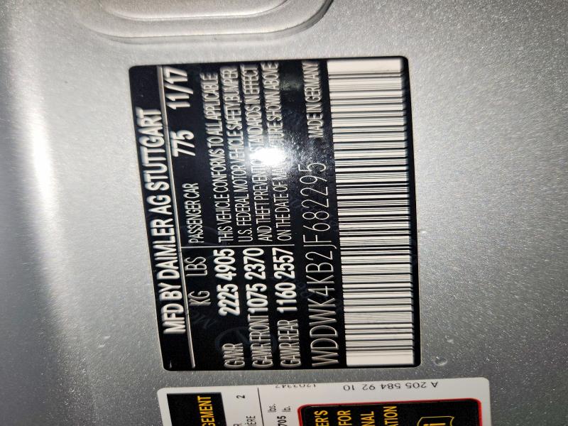 62505036 :رقم المزاد ، WDDWK4KB2JF682295 vin ، 2018 Mercedes-benz C مزاد بيع