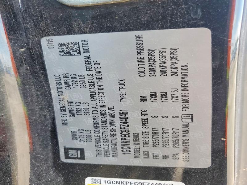 Продаж на аукціоні авто 2015 Chevrolet Silverado, vin: 1GCNKPEC9FZ440461, номер лоту: 63206406