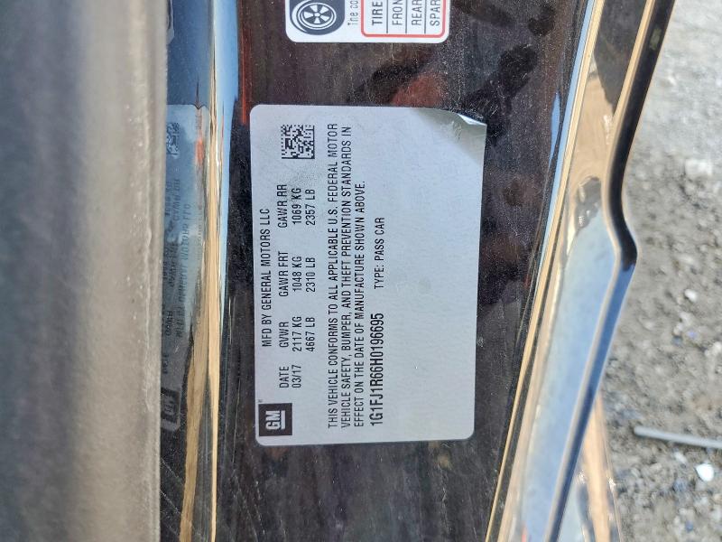 60056316 :رقم المزاد ، 1G1FJ1R66H0196695 vin ، 2017 Chevrolet Camaro مزاد بيع