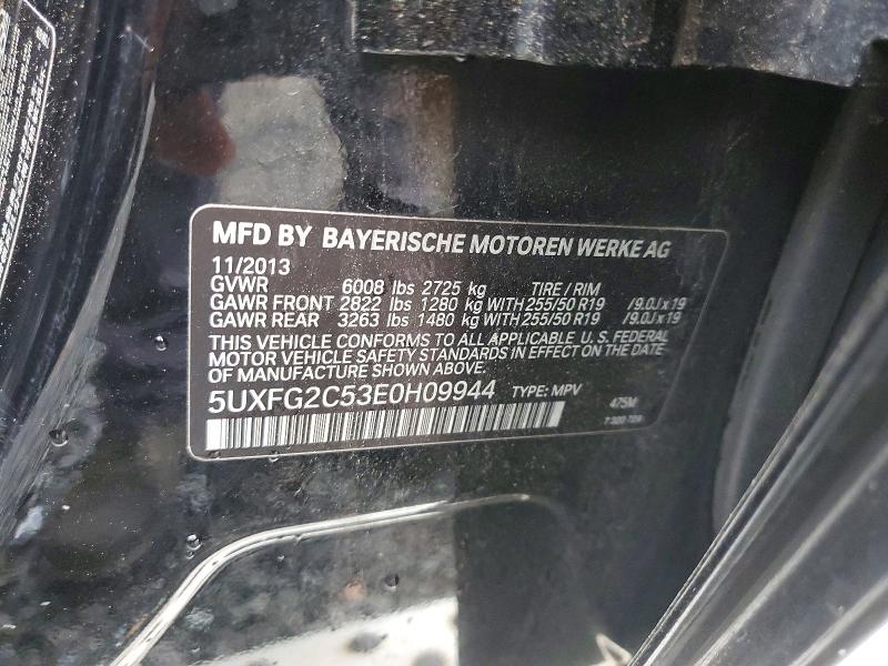 2014 Bmw X6 მანქანა იყიდება აუქციონზე, vin: 5UXFG2C53E0H09944, აუქციონის ნომერი: 62803106