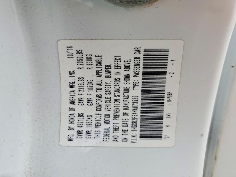 Aukcja sprzedaży 2017 Honda Accord, vin: 1HGCR2F54HA073526, numer aukcji: 60844596