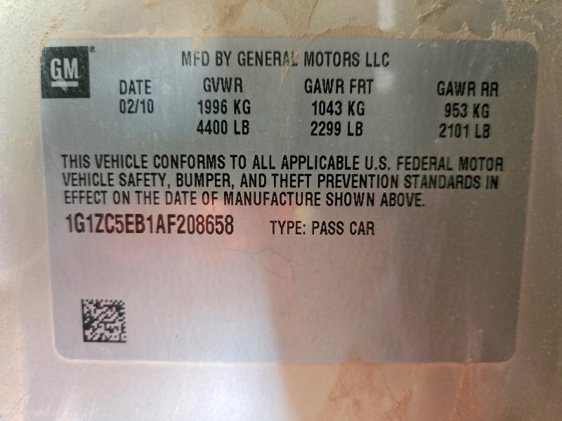 Aukcja sprzedaży 2010 Chevrolet Malibu, vin: 1G1ZC5EB1AF208658, numer aukcji: 59154396