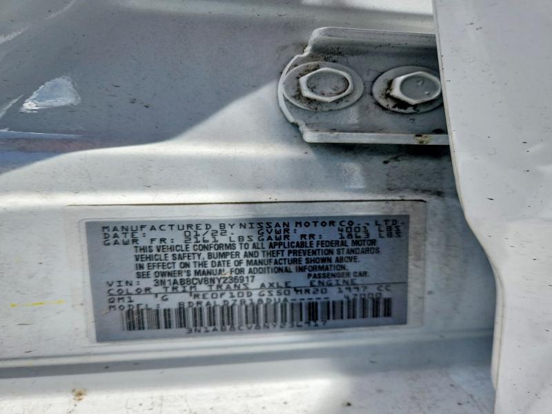 Продажа на аукционе авто 2022 Nissan Sentra, vin: 3N1AB8CV8NY236917, номер лота: 59913426