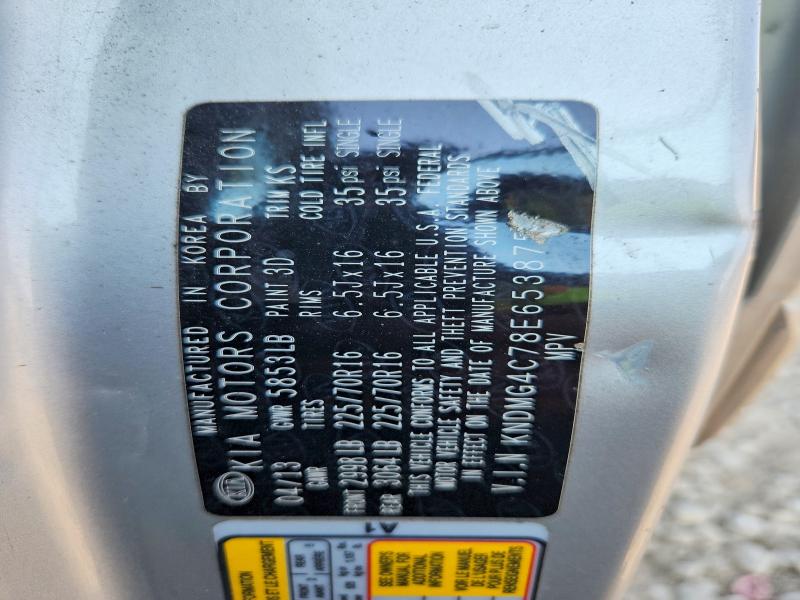 2014 Kia Sedona მანქანა იყიდება აუქციონზე, vin: KNDMG4C78E6538754, აუქციონის ნომერი: 62947666