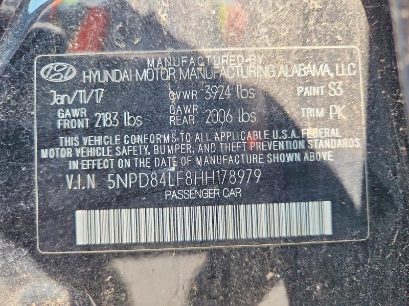 Aukcja sprzedaży 2017 Hyundai Elantra, vin: 5NPD84LF8HH178979, numer aukcji: 60480056