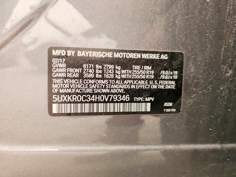 2017 Bmw X5 მანქანა იყიდება აუქციონზე, vin: 5UXKR0C34H0V79346, აუქციონის ნომერი: 61379866