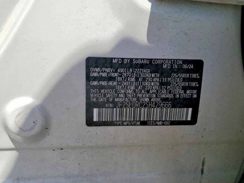 Продажа на аукционе авто 2025 Subaru Forester, vin: JF2SLDRC2SH429666, номер лота: 63583616