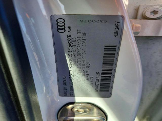 59726116 :رقم المزاد ، WAUAUGFF0J1031237 vin ، 2018 Audi A3 مزاد بيع