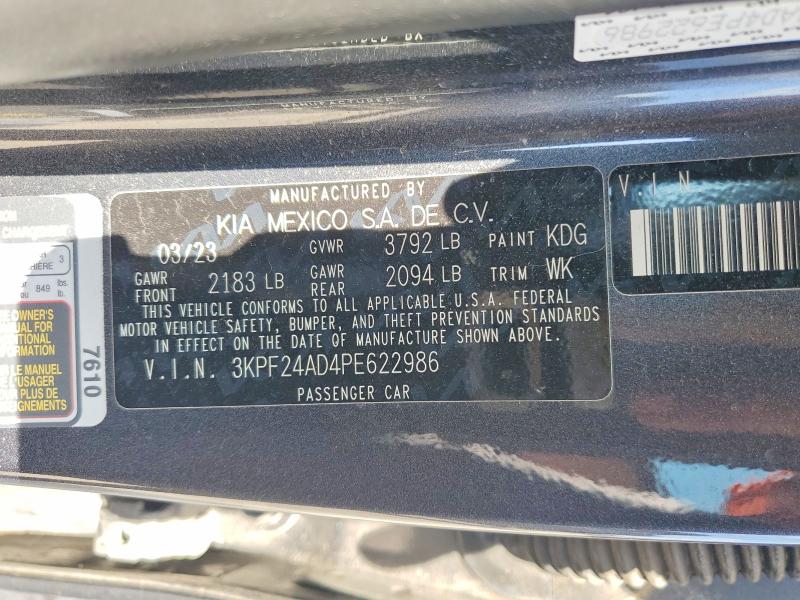 Aukcja sprzedaży 2023 Kia Forte, vin: 3KPF24AD4PE622986, numer aukcji: 62773376