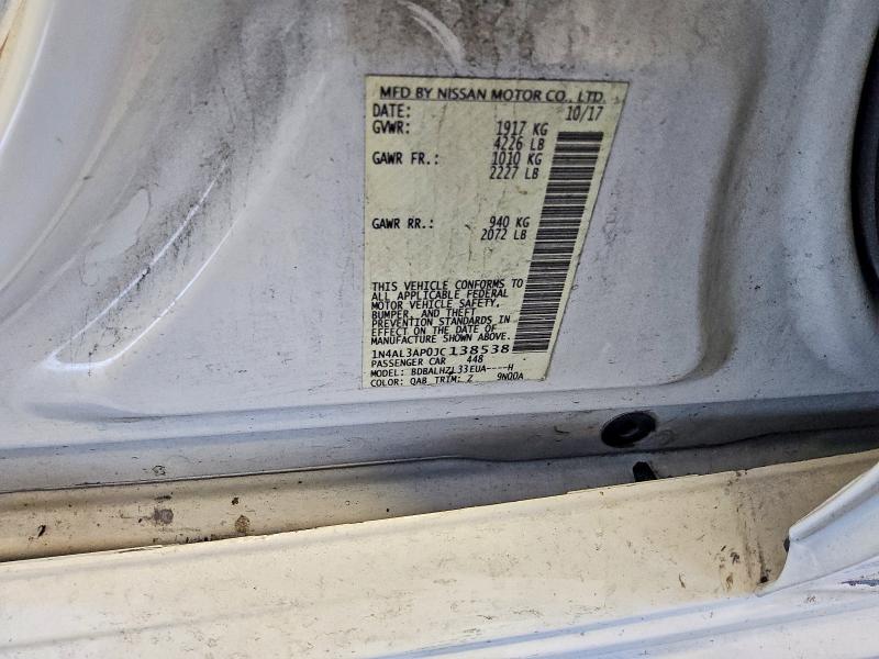 59090156 :رقم المزاد ، 1N4AL3AP0JC138538 vin ، 2018 Nissan Altima مزاد بيع