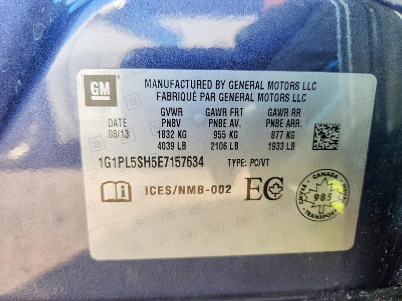 Продаж на аукціоні авто 2014 Chevrolet Cruze, vin: 1G1PL5SH5E7157634, номер лоту: 62055676