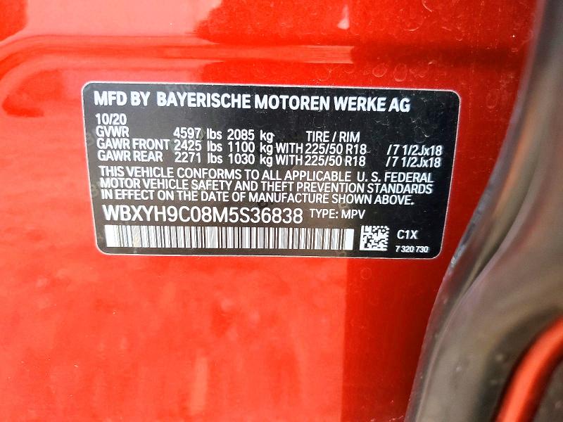 Aukcja sprzedaży 2021 Bmw X2, vin: WBXYH9C08M5S36838, numer aukcji: 62344376