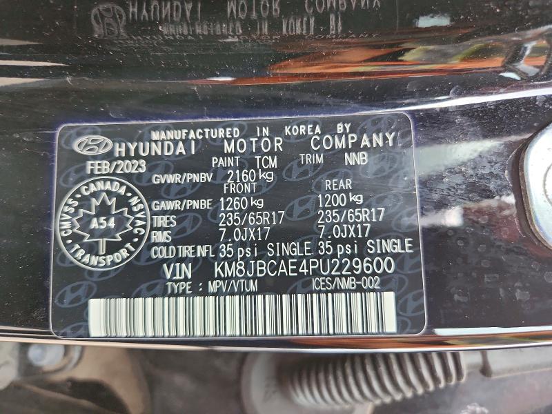 59310266 :رقم المزاد ، KM8JBCAE4PU229600 vin ، 2023 Hyundai Tucson مزاد بيع