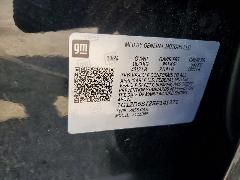 58485156 :رقم المزاد ، 1G1ZD5ST2SF141371 vin ، 2025 Chevrolet Malibu مزاد بيع