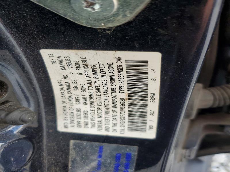Aukcja sprzedaży 2018 Honda Civic, vin: 2HGFC2F70JH586280, numer aukcji: 59378936