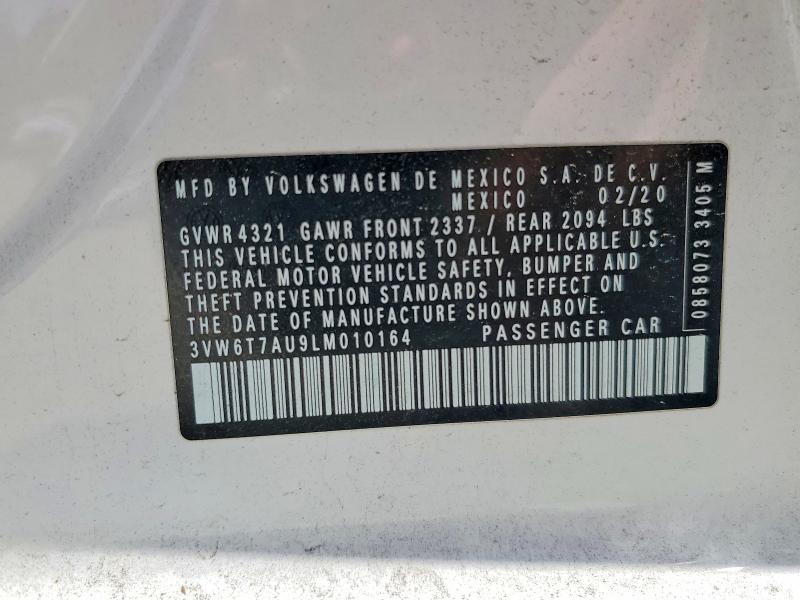 59821326 :رقم المزاد ، 3VW6T7AU9LM010164 vin ، 2020 Volkswagen Gti مزاد بيع