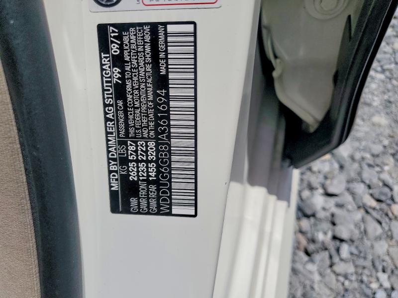 2018 Mercedes-benz S მანქანა იყიდება აუქციონზე, vin: WDDUG6GB8JA361694, აუქციონის ნომერი: 61998976