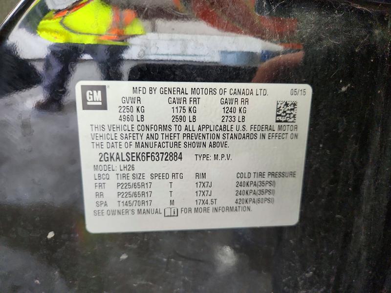 60512446 :رقم المزاد ، 2GKALSEK6F6372884 vin ، 2015 Gmc Terrain مزاد بيع