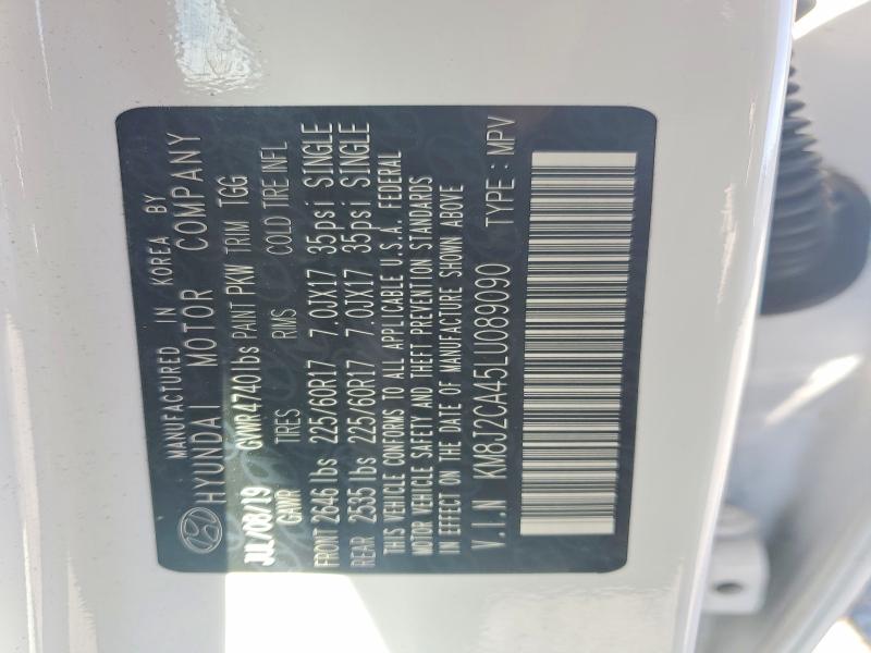 2020 Hyundai Tucson მანქანა იყიდება აუქციონზე, vin: KM8J2CA45LU089090, აუქციონის ნომერი: 60463936
