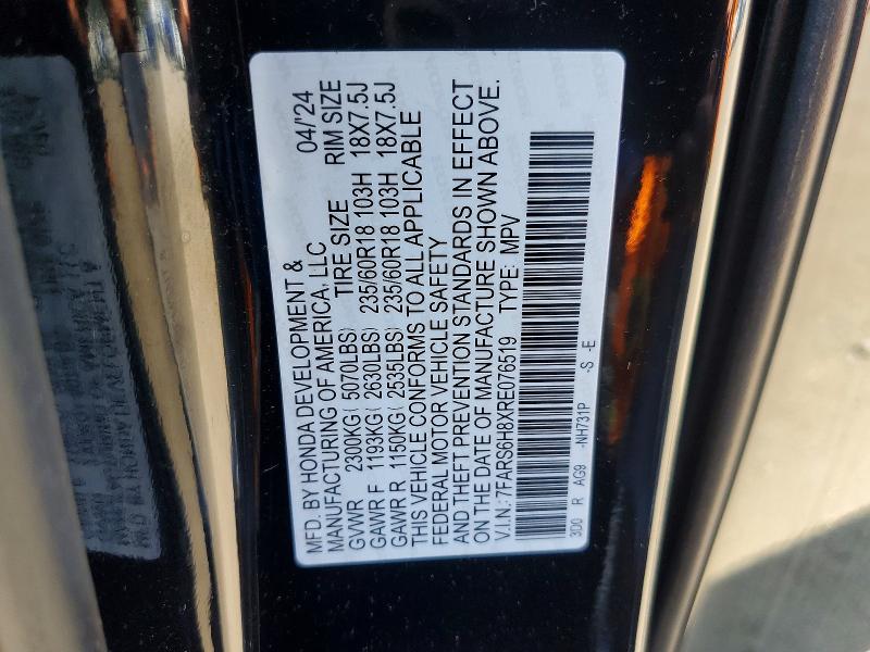 Aukcja sprzedaży 2024 Honda Cr-v, vin: 7FARS6H8XRE076519, numer aukcji: 61515516
