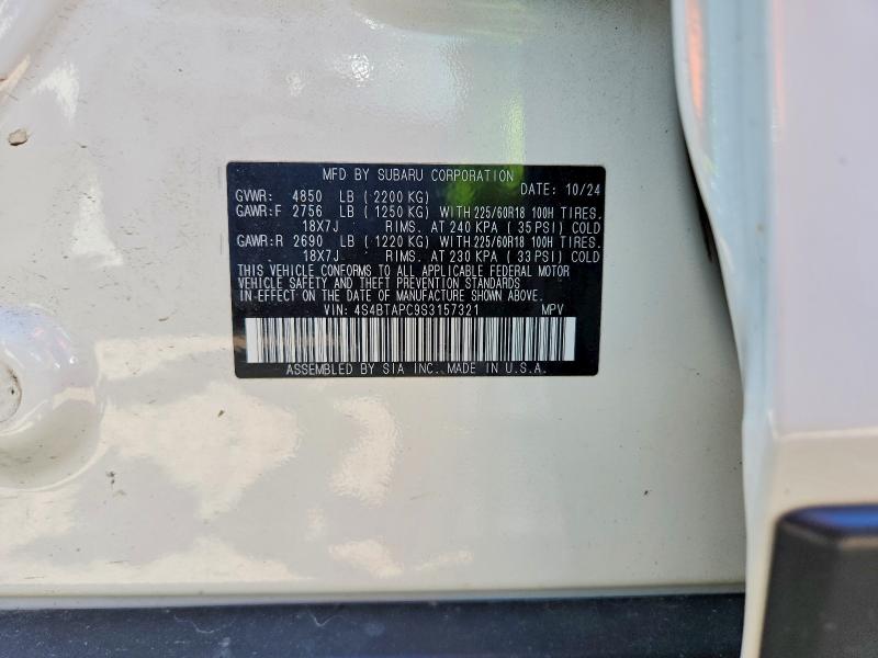 61310266 :رقم المزاد ، 4S4BTAPC9S3157321 vin ، 2025 Subaru Outback مزاد بيع