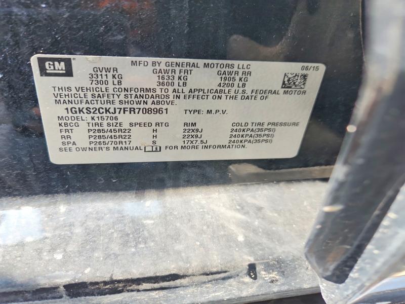 Продаж на аукціоні авто 2015 Gmc Yukon, vin: 1GKS2CKJ7FR708961, номер лоту: 61804826