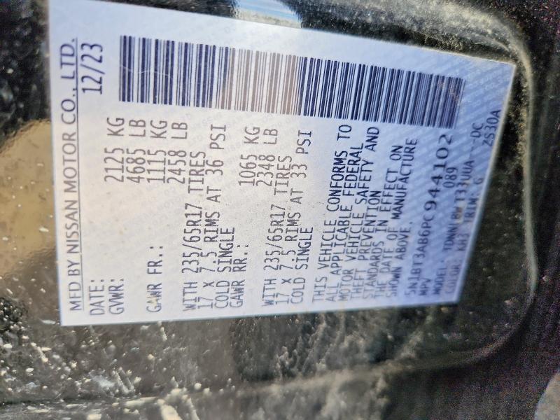 61430156 :رقم المزاد ، 5N1BT3AB6PC944102 vin ، 2023 Nissan Rogue مزاد بيع