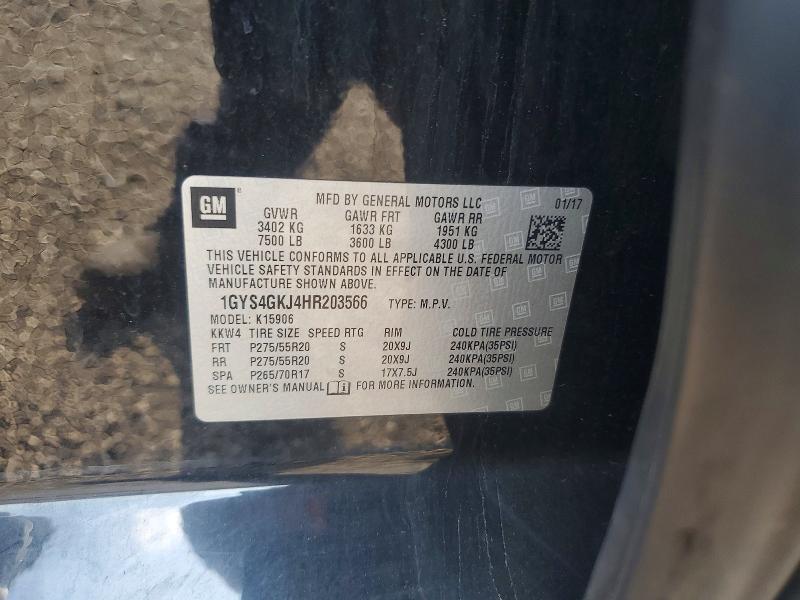 Aukcja sprzedaży 2017 Cadillac Escalade, vin: 1GYS4GKJ4HR203566, numer aukcji: 59142516