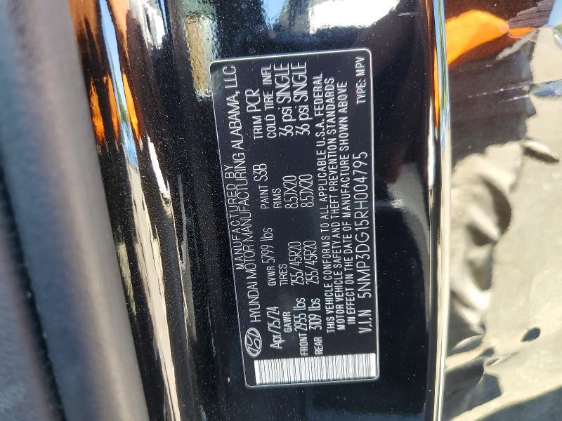 Продажа на аукционе авто 2024 Hyundai Santa Fe, vin: 5NMP3DG15RH004795, номер лота: 61012296
