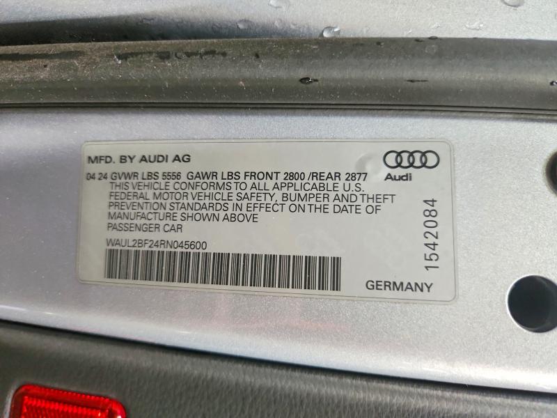 Продаж на аукціоні авто 2024 Audi A6, vin: WAUL2BF24RN045600, номер лоту: 60461516