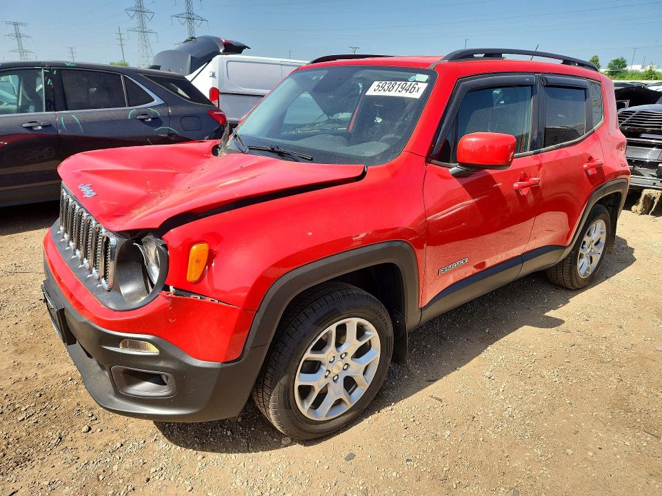 2017 Jeep Renegade მანქანა იყიდება აუქციონზე, vin: ZACCJBBB9HPF46449, აუქციონის ნომერი: 59381946