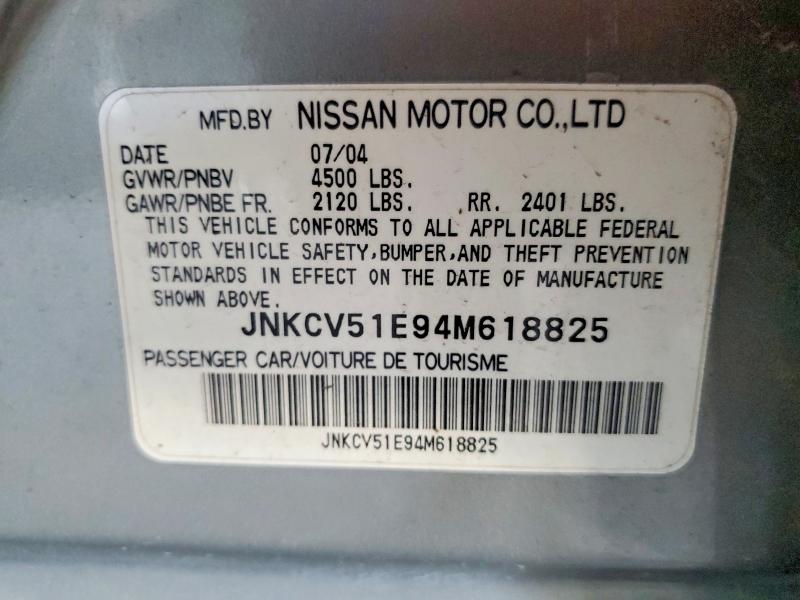 Aukcja sprzedaży 2004 Infiniti G35, vin: JNKCV51E94M618825, numer aukcji: 60406466